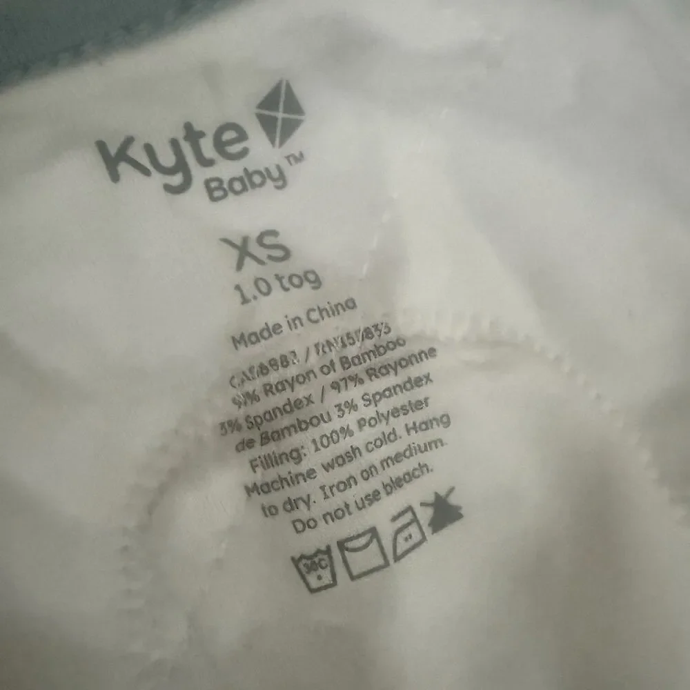 Kyte Baby Sleep Bag Bundle Size XS Blue Gray 1.0 TOG Bamboo Sleep Sacks J Zip - Picture 3 of 10